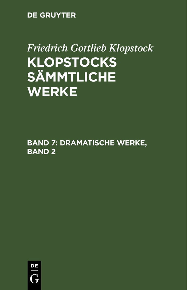 Cover image for Dramatische Werke, Band 2, isbn: 9783111193649
