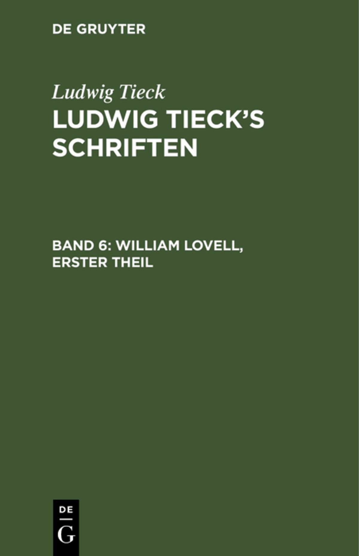 William Lovell, Erster Theil