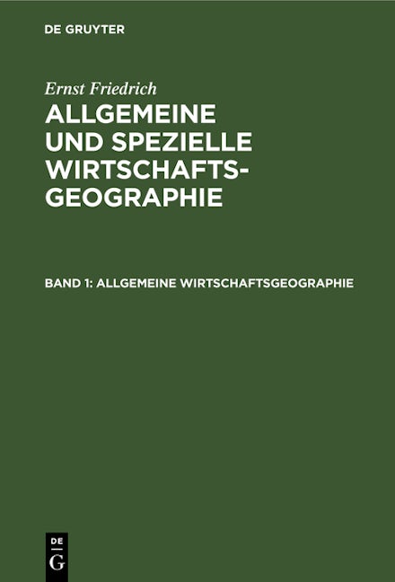 Allgemeine Wirtschaftsgeographie