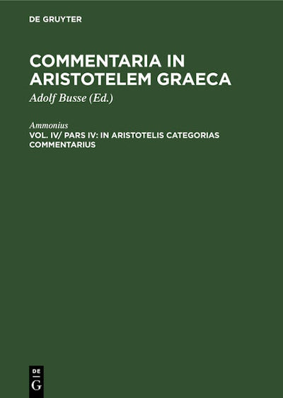 In Aristotelis Categorias commentarius