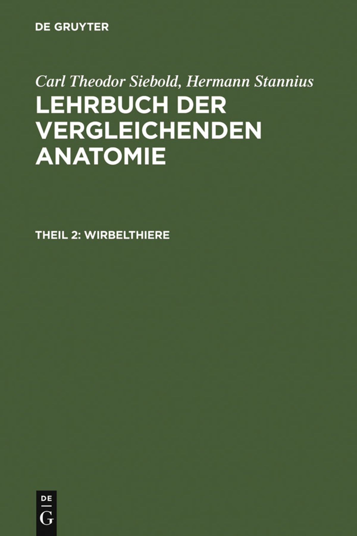 Cover image for Wirbelthiere ISBN 9783111201146