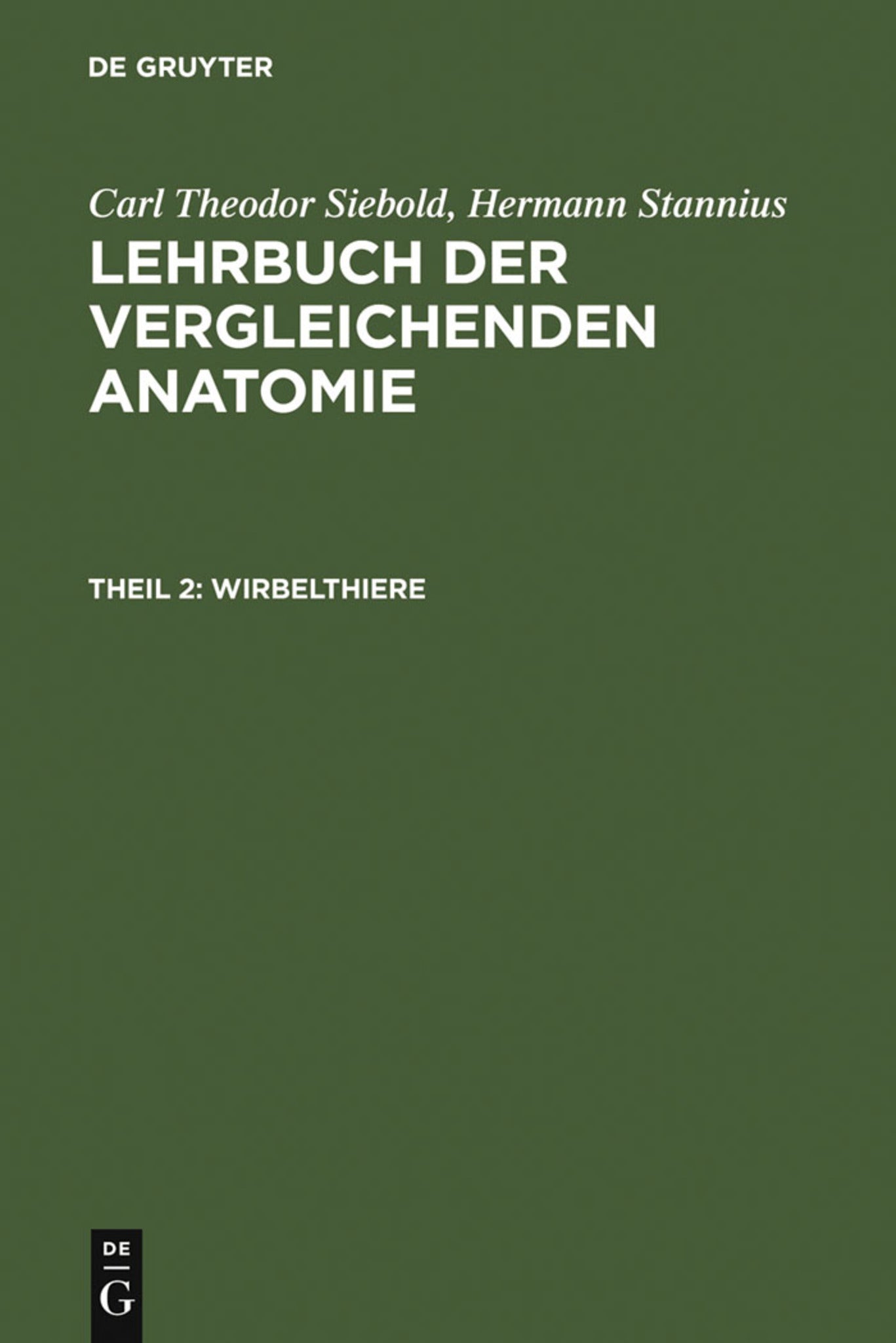 Cover image for Wirbelthiere ISBN 9783111201146