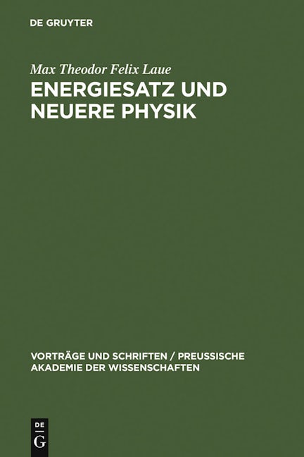 Energiesatz und neuere Physik