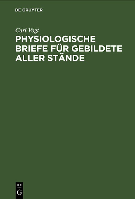 Physiologische Briefe für Gebildete aller Stände