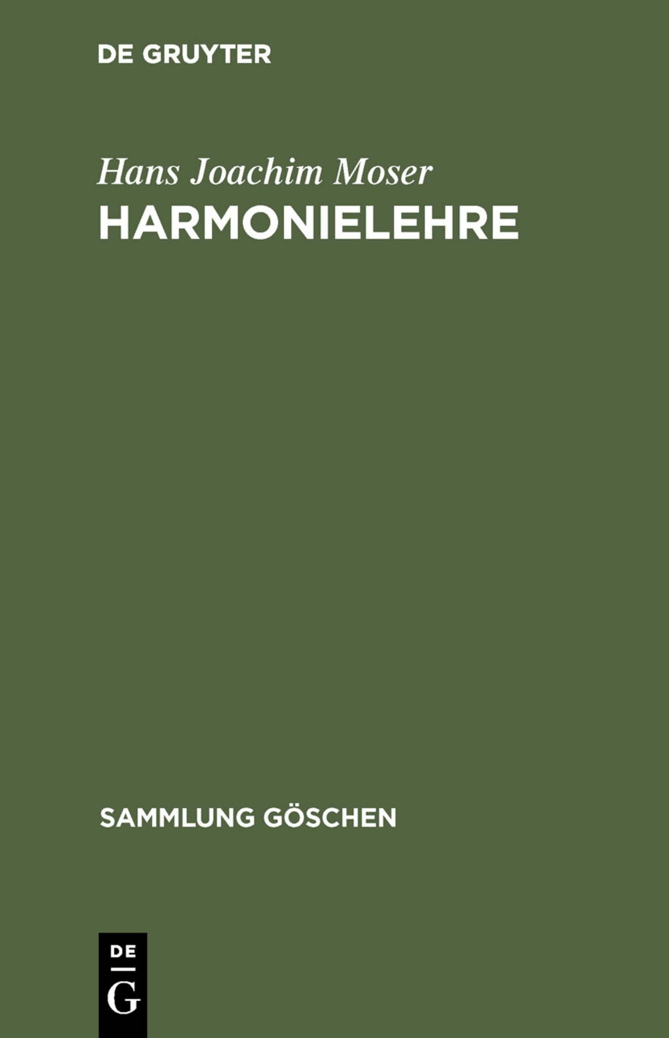 Cover image for Harmonielehre ISBN 9783111209708