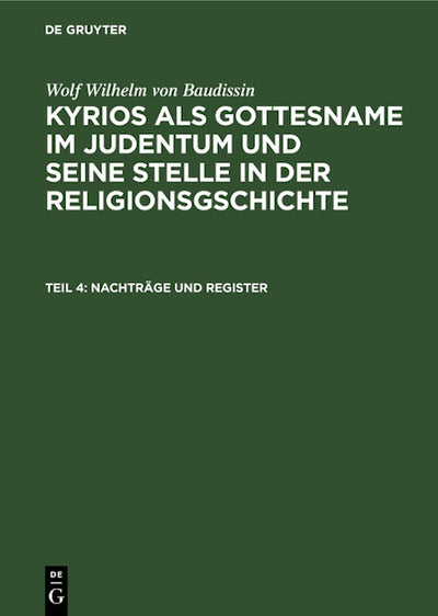Nachträge und Register