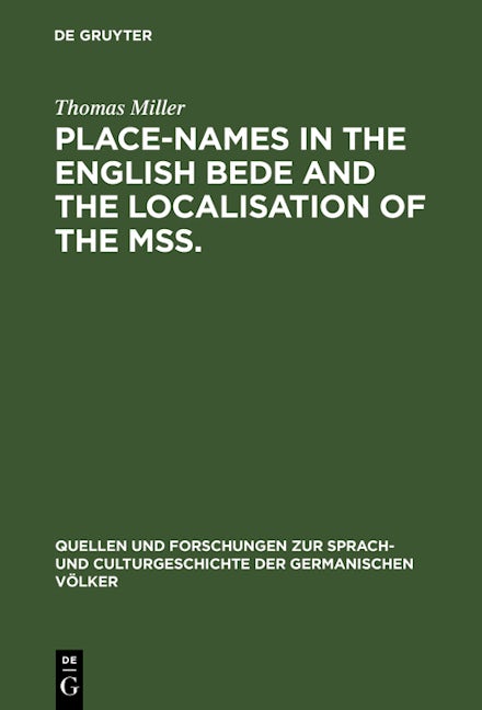Place-names in the English Bede and the localisation of the mss.