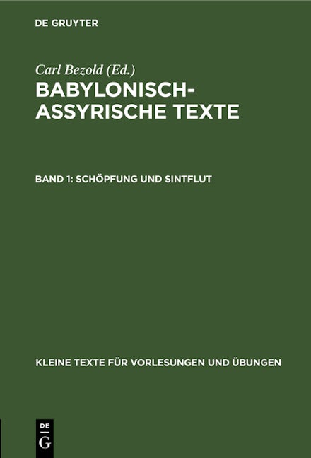 Schöpfung und Sintflut