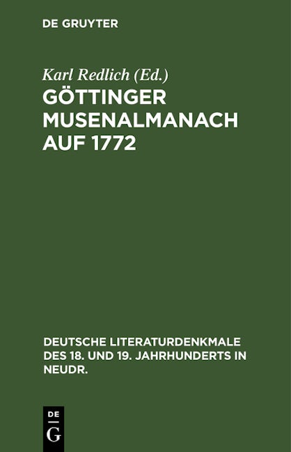 Göttinger Musenalmanach auf 1772
