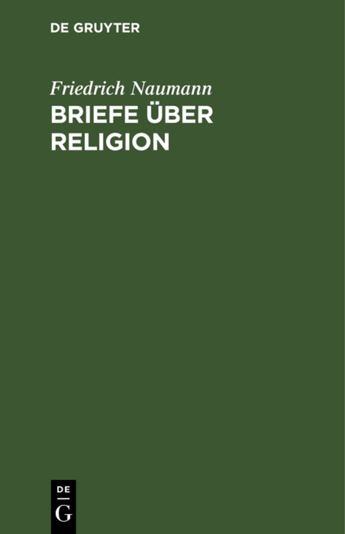 Cover image for Briefe über Religion ISBN 9783111226163