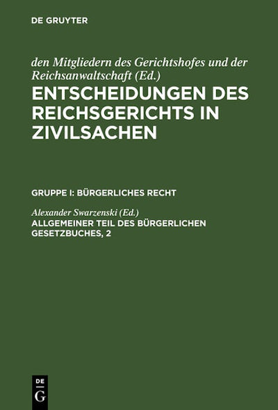 Allgemeiner Teil des Bürgerlichen Gesetzbuches, 2