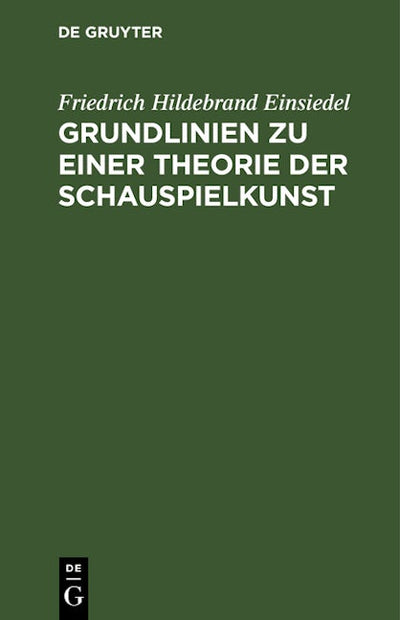 Grundlinien zu einer Theorie der Schauspielkunst