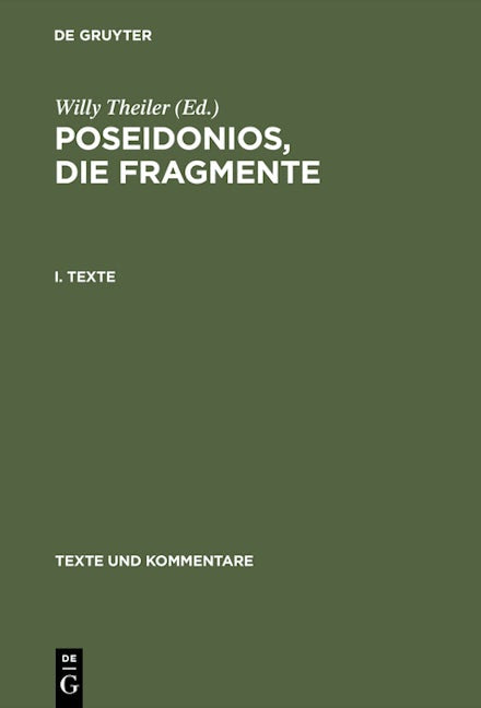 Poseidonios, die Fragmente