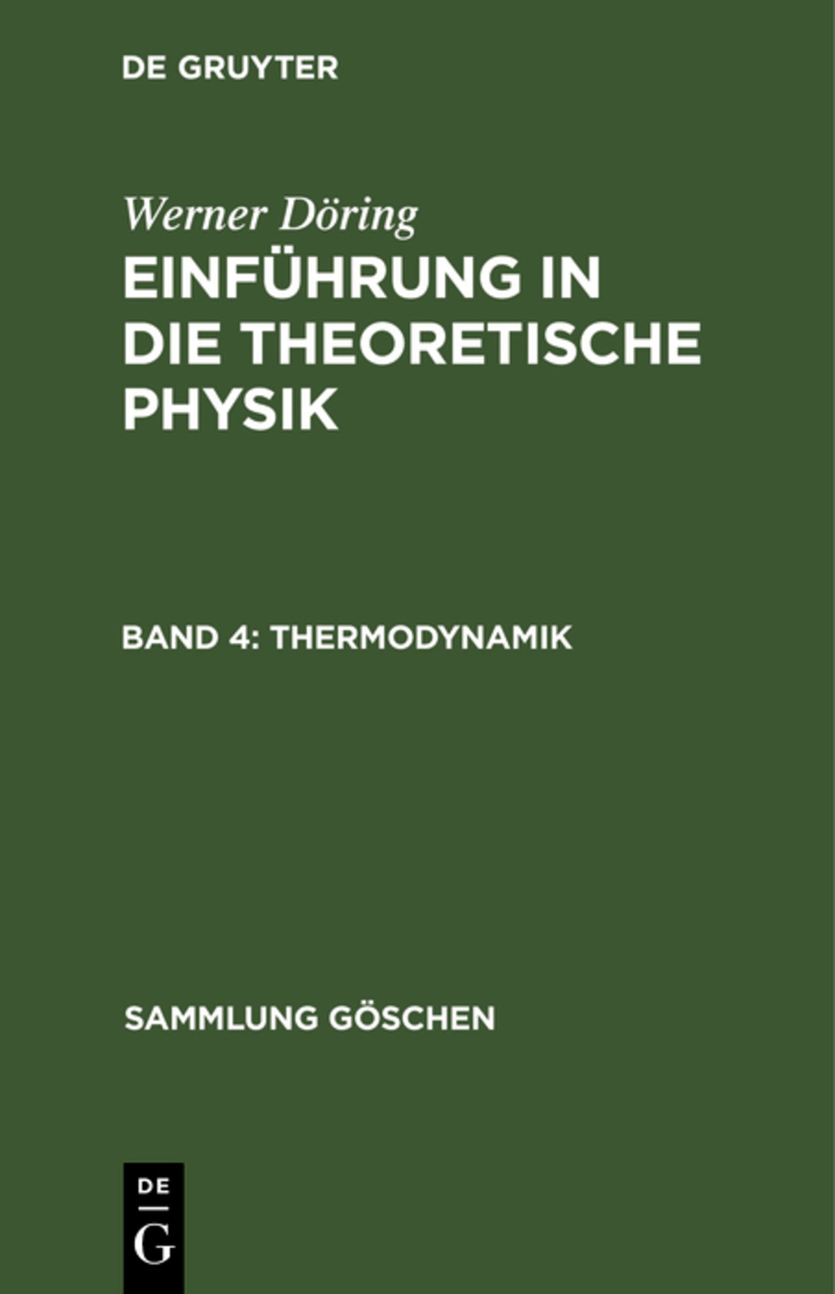 Cover image for Thermodynamik ISBN 9783111237381