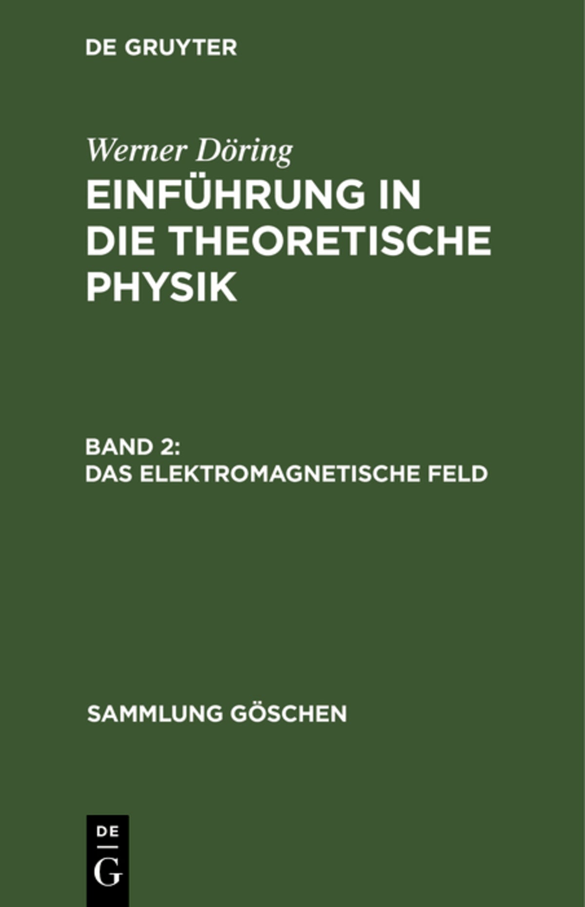 Cover image for Das elektromagnetische Feld ISBN 9783111237459