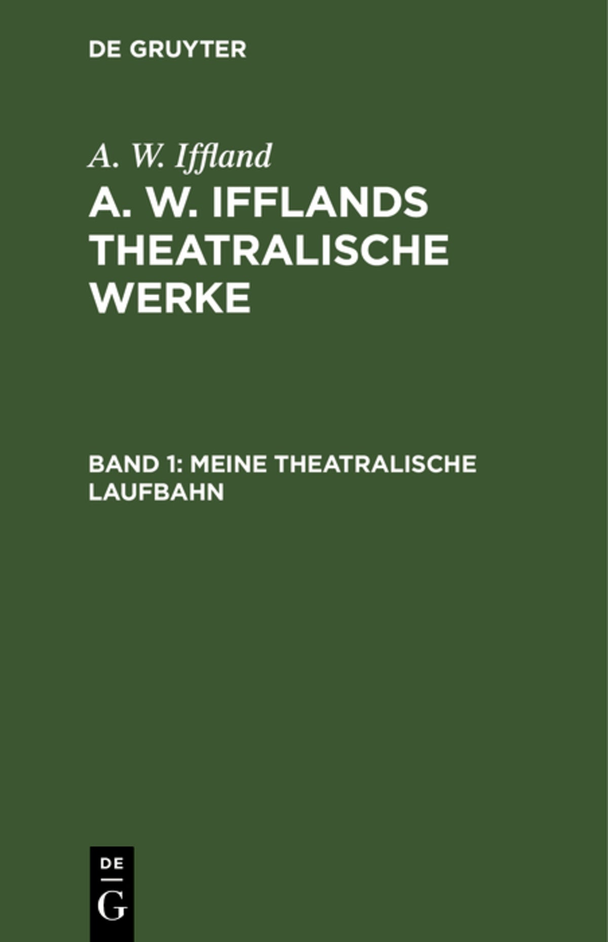 Cover image for Meine theatralische Laufbahn ISBN 9783111239323