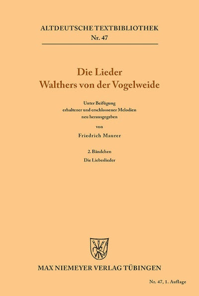 Die Lieder Walthers von der Vogelweide