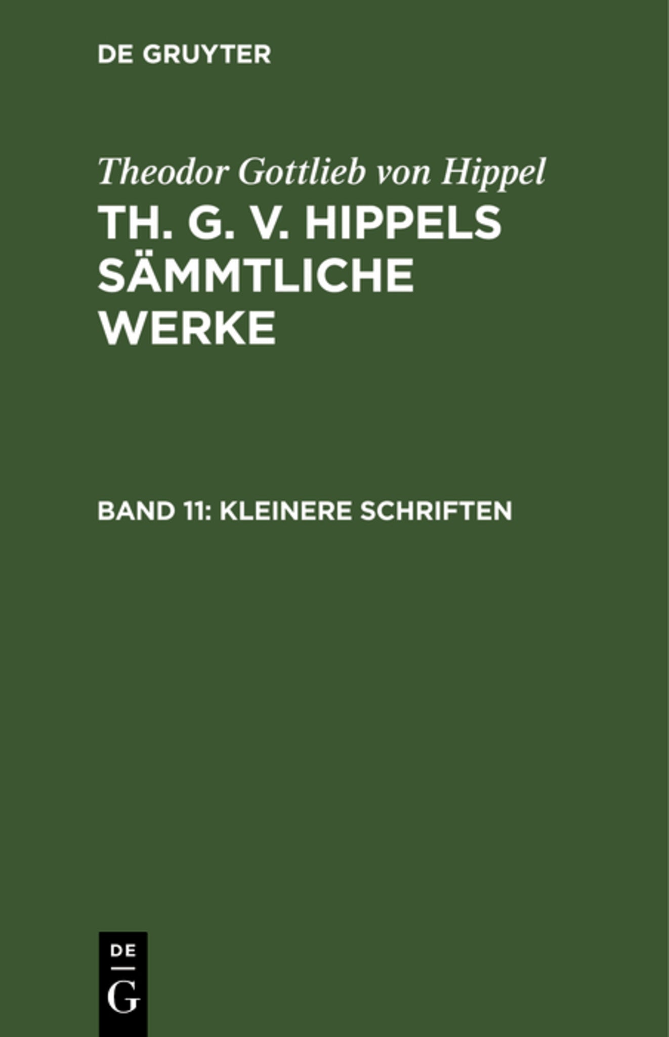 Cover image for Kleinere Schriften ISBN 9783111240169