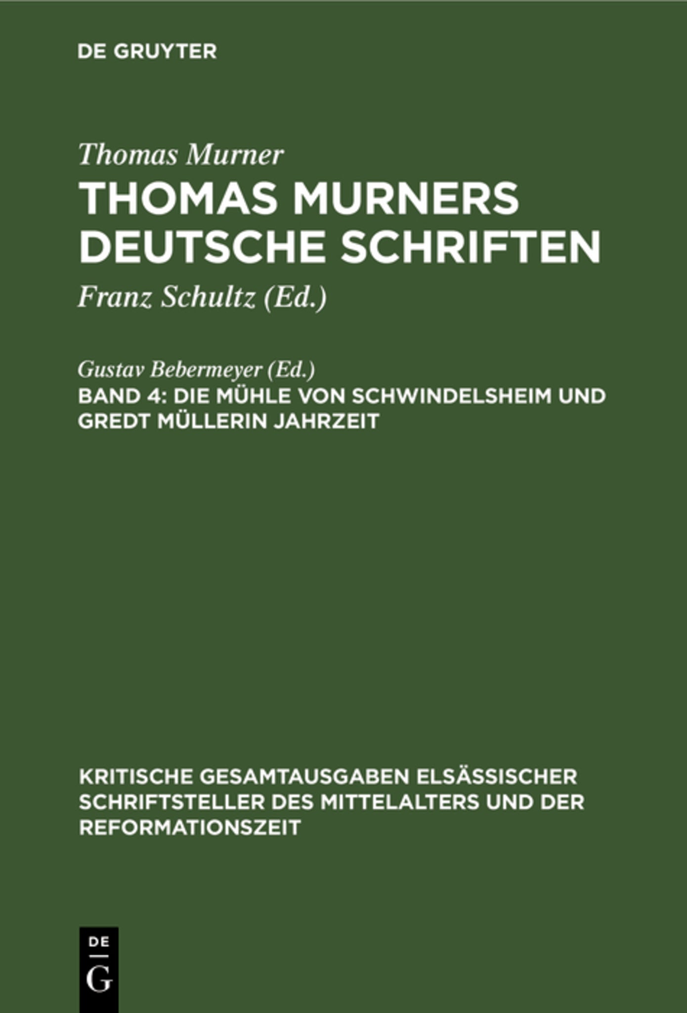 Cover image for Die Mühle von Schwindelsheim und Gredt Müllerin Jahrzeit ISBN 9783111240855