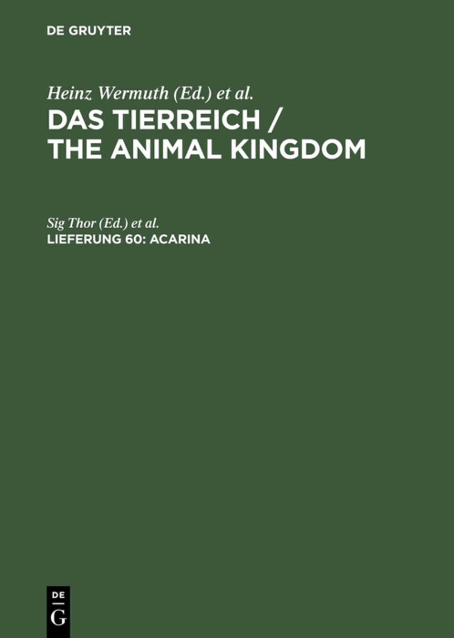 Cover image for Acarina ISBN 9783111242835