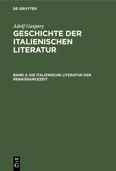 Die italienische Literatur der Renaissancezeit