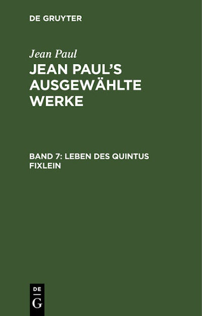 Leben des Quintus Fixlein