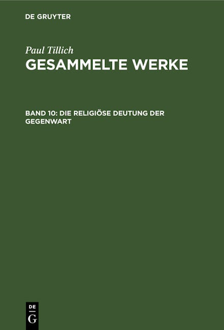 Die religiöse Deutung der Gegenwart