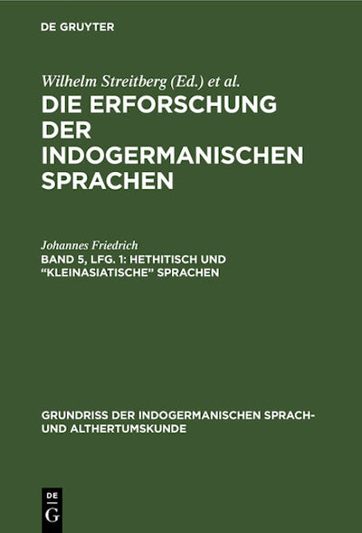 Hethitisch und “kleinasiatische” Sprachen