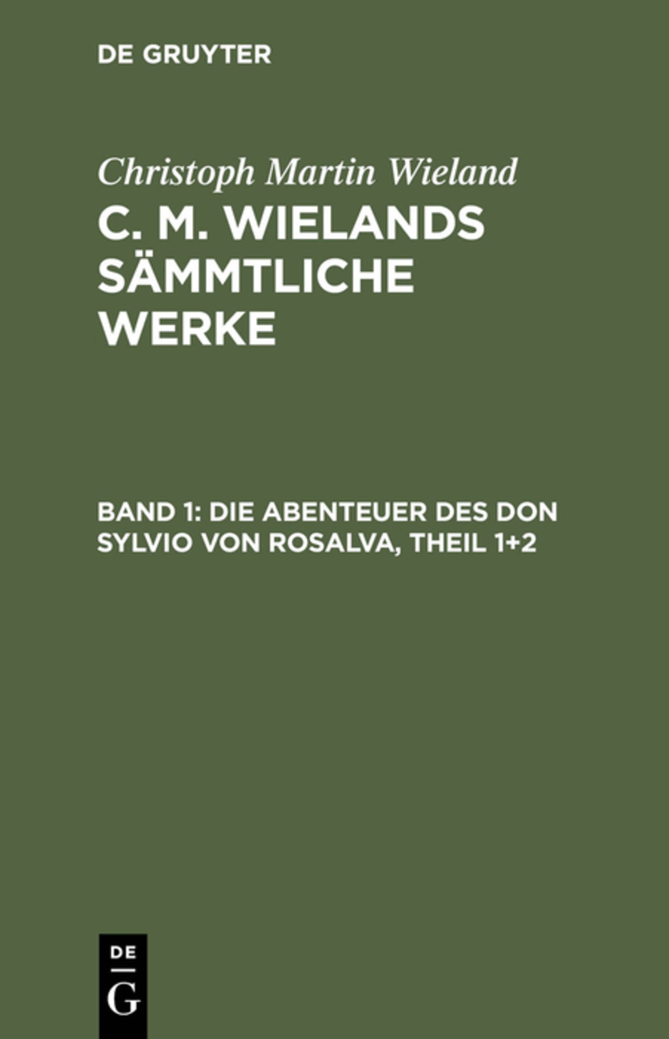 Cover image for Die Abenteuer des Don Sylvio von Rosalva, Theil 1+2 ISBN 9783111249667