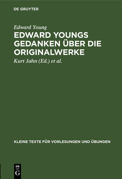Edward Youngs Gedanken über die Originalwerke