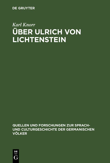 Über Ulrich von Lichtenstein