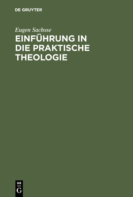 Einführung in die praktische Theologie