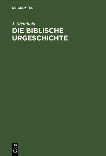 Die biblische Urgeschichte