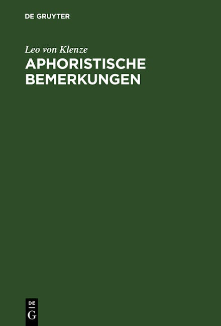 Aphoristische Bemerkungen