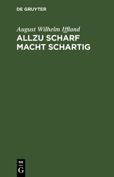 Allzu scharf macht schartig