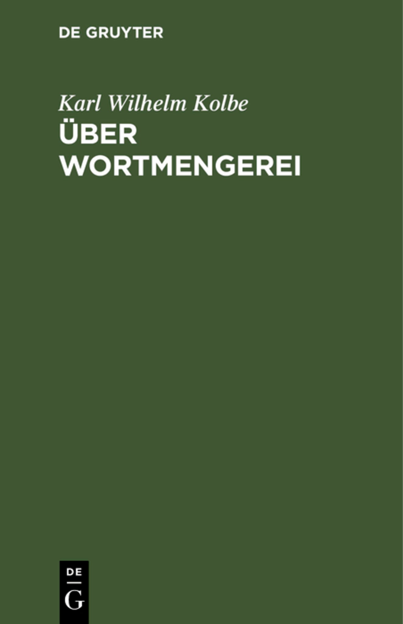 Cover image for Über Wortmengerei ISBN 9783111259635