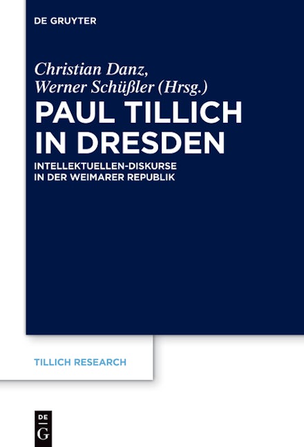 Book cover image for Paul Tillich in Dresden ISBN: 9783111261775
