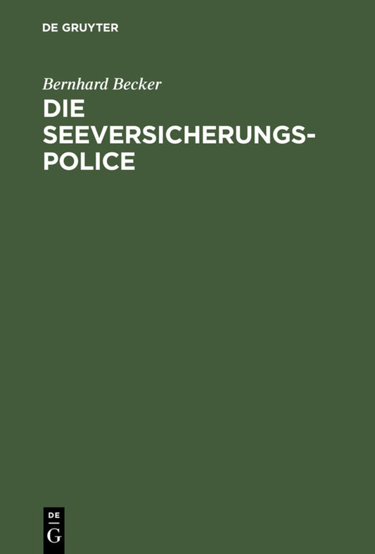 Die Seeversicherungs-Police
