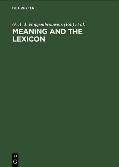 Meaning and the lexicon