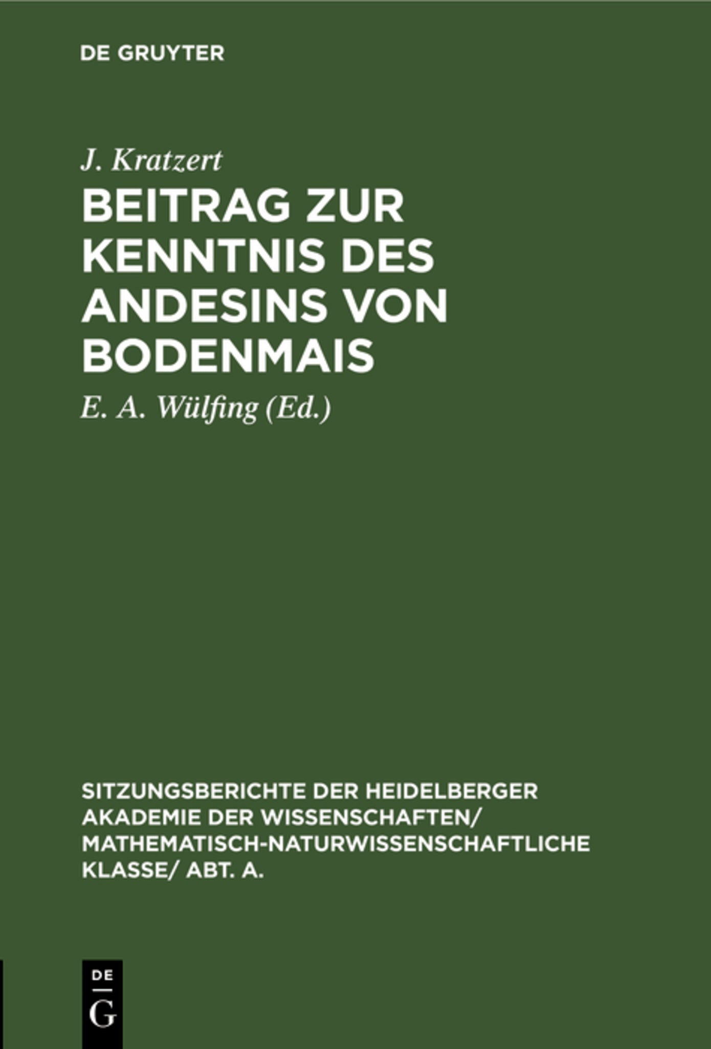 Cover image for Beitrag zur Kenntnis des Andesins von Bodenmais ISBN 9783111273099