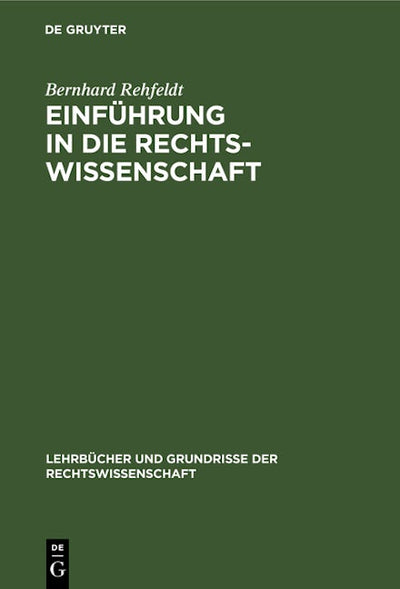 Einführung in die Rechtswissenschaft