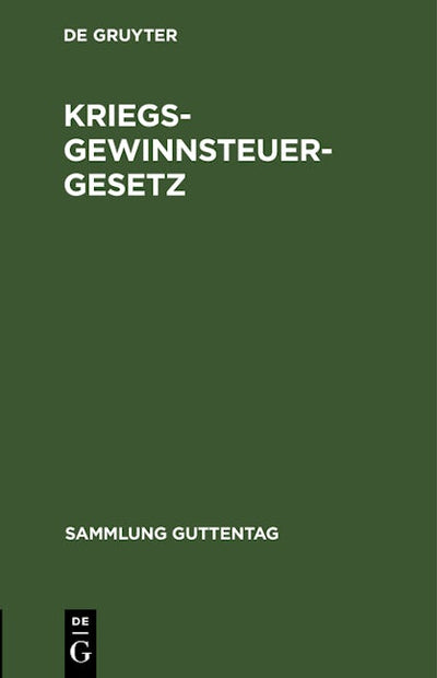 Kriegsgewinnsteuergesetz