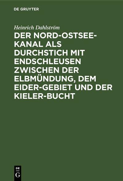 Der Nord-Ostsee-Kanal als Durchstich mit Endschleusen zwischen der Elbmündung, dem Eider-Gebiet und der Kieler-Bucht