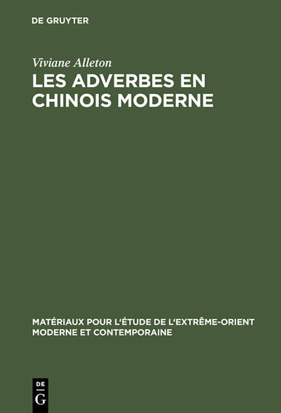 Les adverbes en chinois moderne