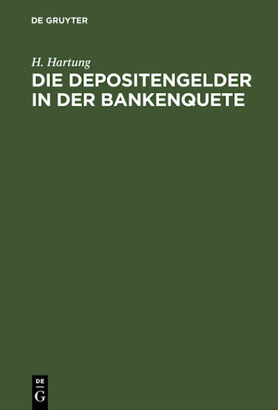 Die Depositengelder in der Bankenquete