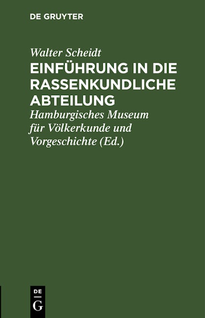 Einführung in die rassenkundliche Abteilung