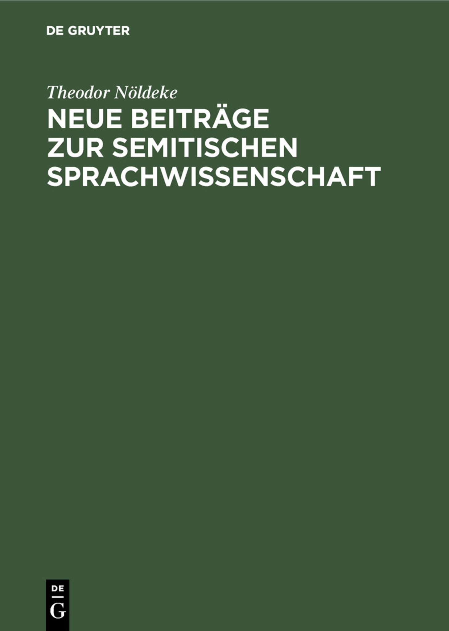 Cover image for Neue Beiträge zur semitischen Sprachwissenschaft ISBN 9783111287683