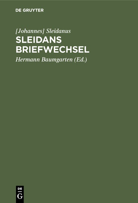 Sleidans Briefwechsel