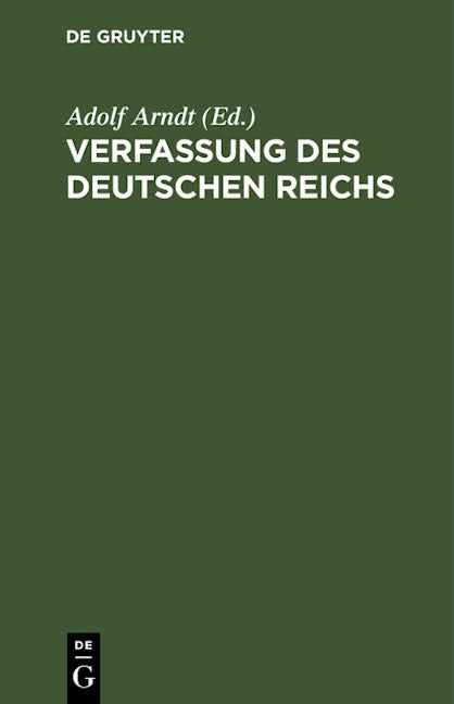 Verfassung des Deutschen Reichs