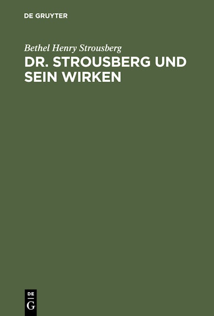 Dr. Strousberg und sein Wirken